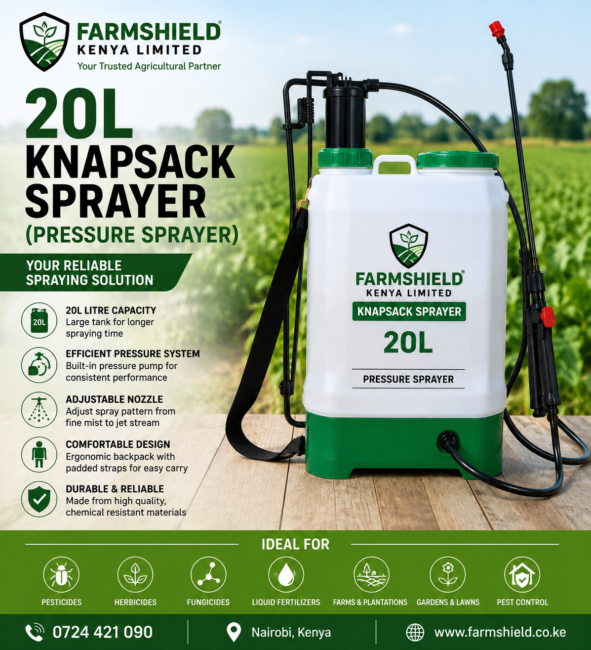20L Knapsack Sprayer (Pressure Sprayer)